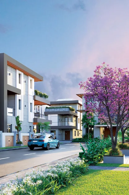 Vaishnavi Global villa garden view