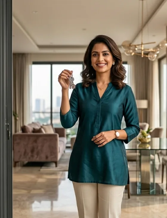 Kalyani Vadiyala - happy Vaishnavi Global homeowner