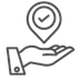 Strategic locations icon - connectivity and growth